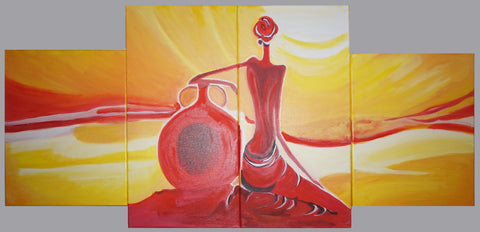Beauty in Red Oil Painting